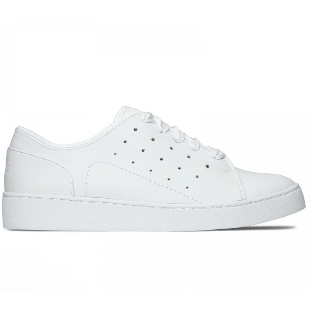 Vionic Sneaker Keke Womens 7 Wide White Leather Lace‎ Up Shoe New - Picture 4 of 6